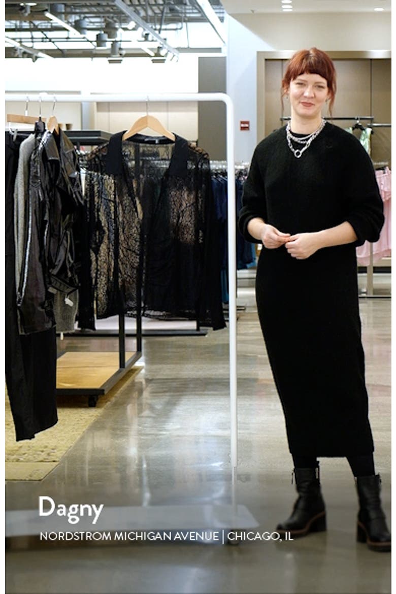 Curve Ruched Sheer Lace Shirt video