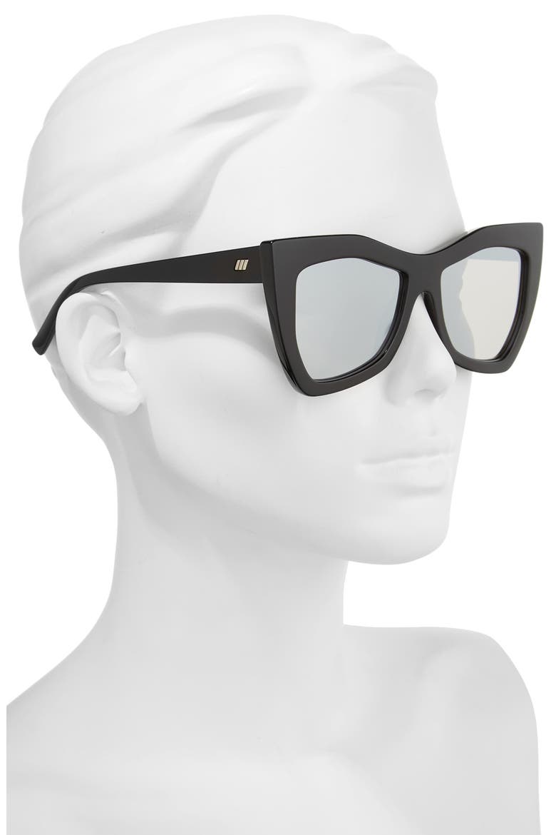 Kick It 54mm Sunglasses, Alternate, color, BLACK