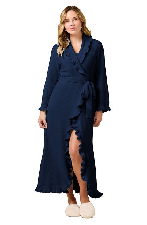 Ruffle Chenille Robe