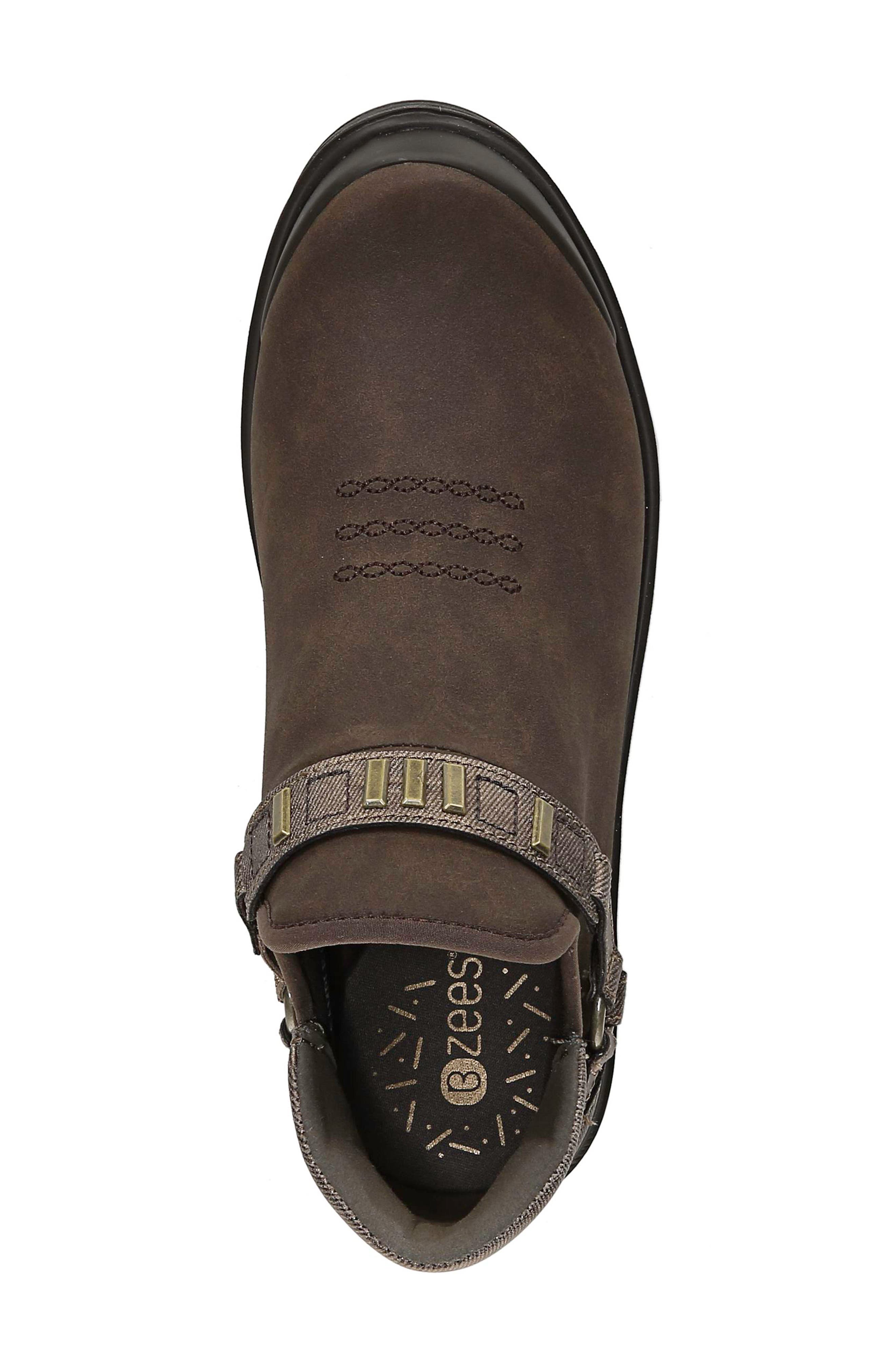 Barista Bootie, Alternate, color, CHOCOLATE FABRIC