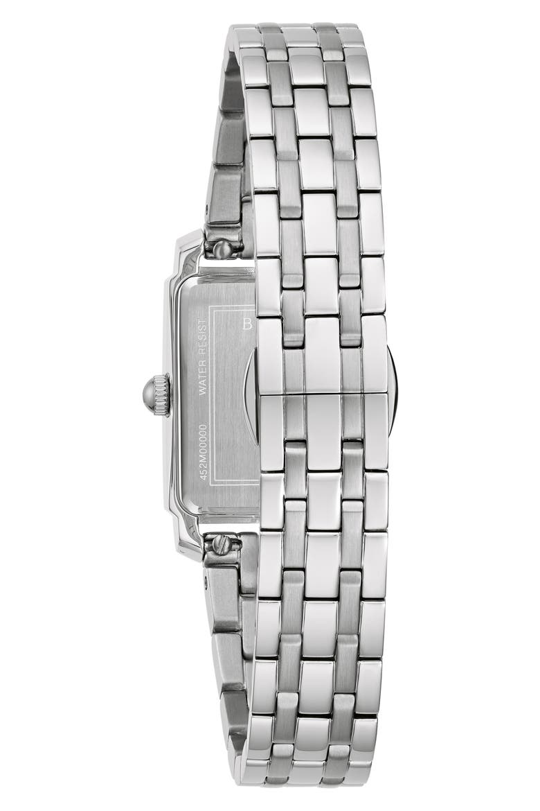 Sutton Diamond Mother-of-Pearl Bracelet Watch, 21mm, Alternate, color, SILVER-TONE