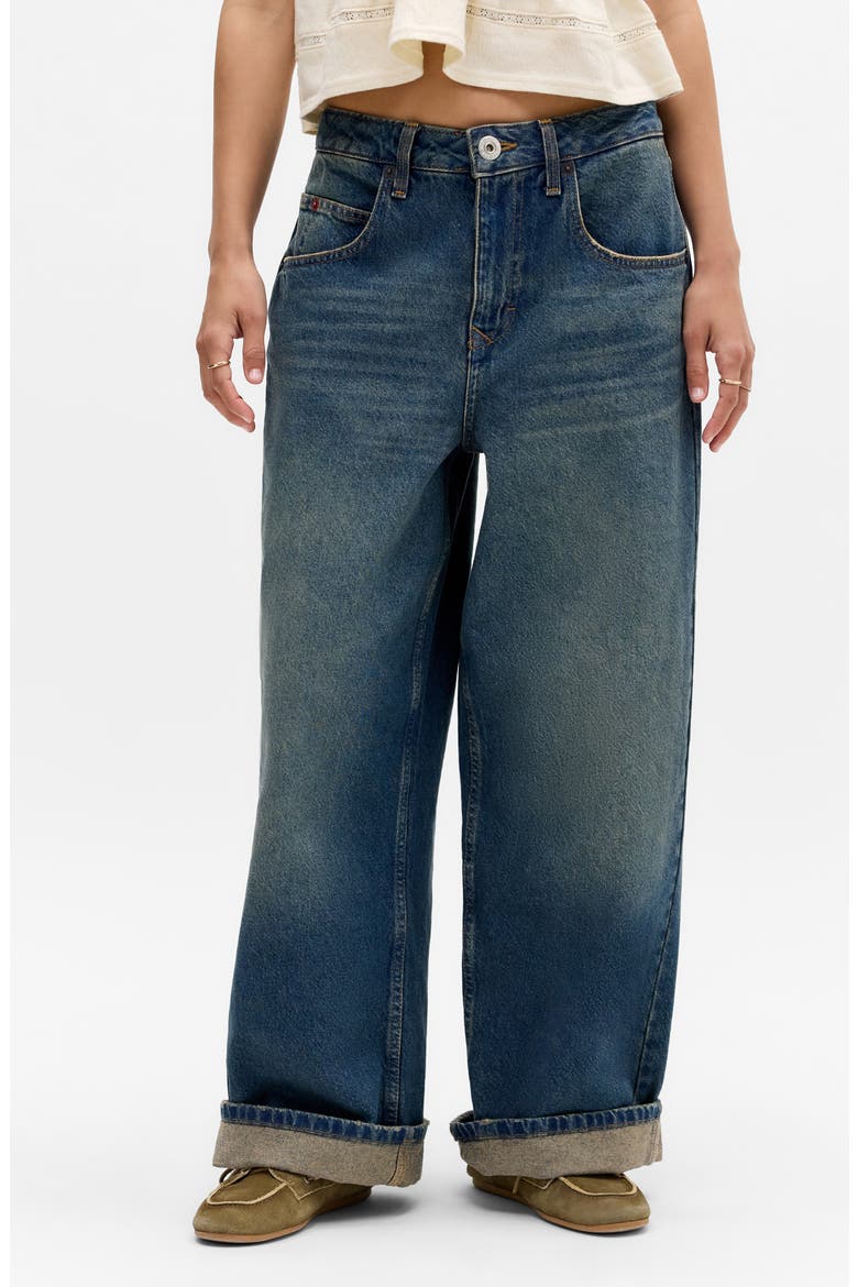 Jaya Low Rise Wide Leg Jeans, Main, color, TINTED BLUE