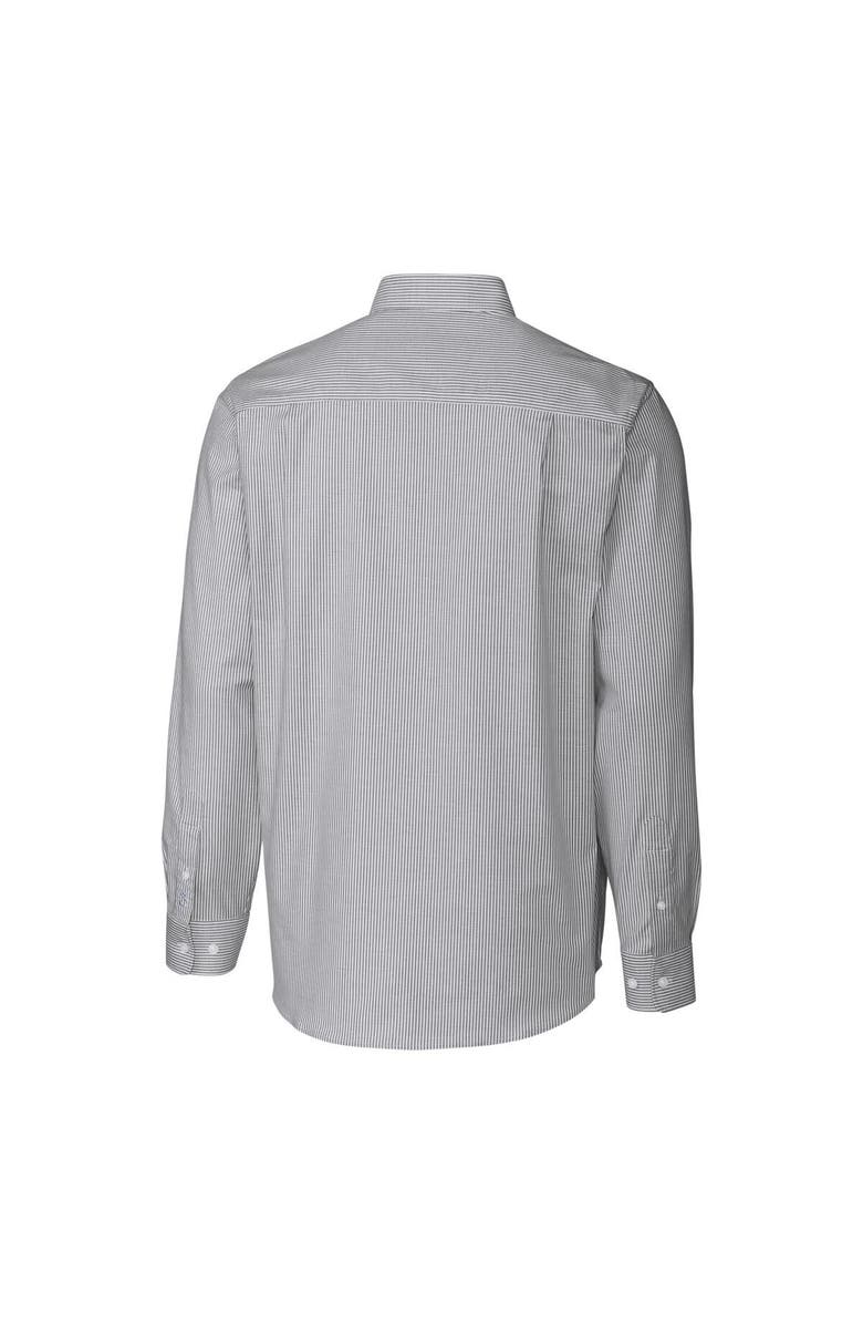 Cutter & Buck Men's Cutter & Buck Charcoal Miami Dolphins Throwback Logo Big & Tall Stretch Oxford Stripe Long Sleeve Button Down Shirt, Alternate, color, 