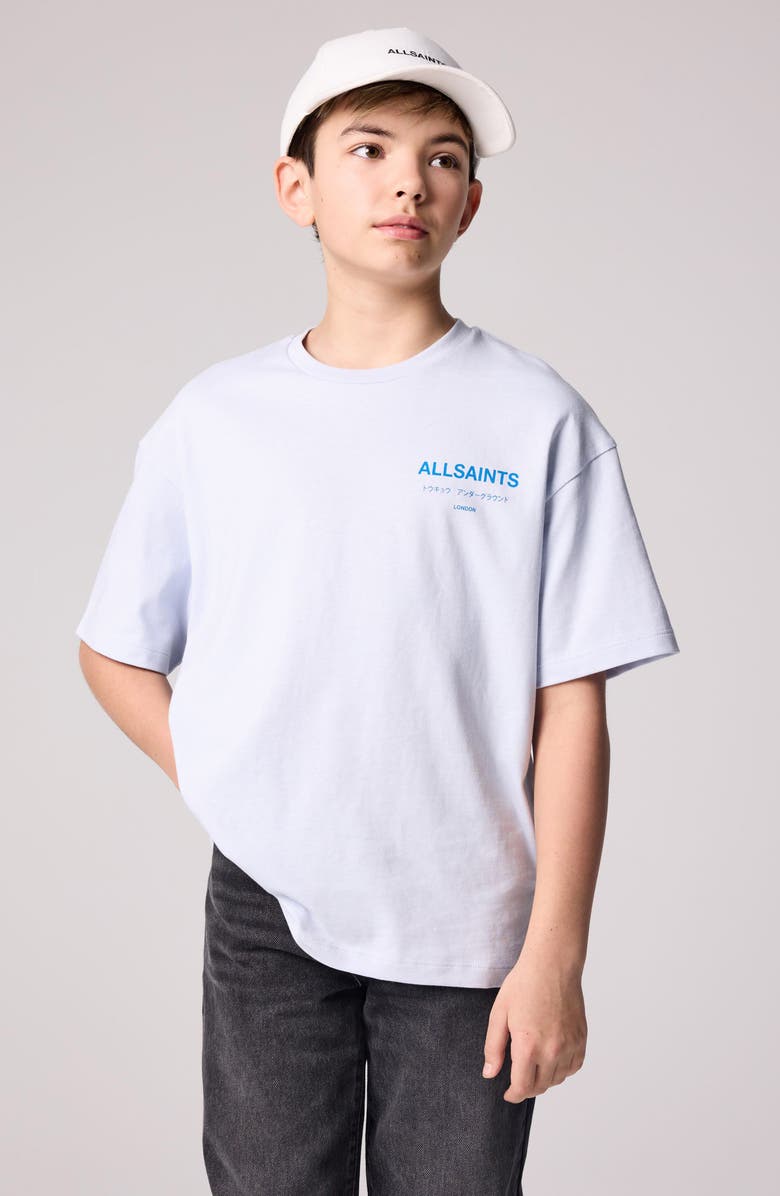 smALLSAINTS by ALLSAINTS Kids' Oversize Underground Logo Graphic T-Shirt, Main, color, 
