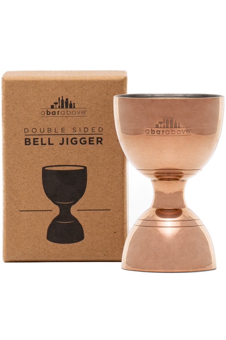 Antique Copper Bell Cocktail Jigger, Alternate, color, Antique Copper