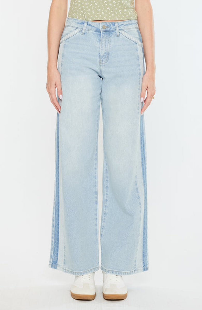 KanCan Mona High Rise Wide Leg Jeans, Main, color, Light Wash