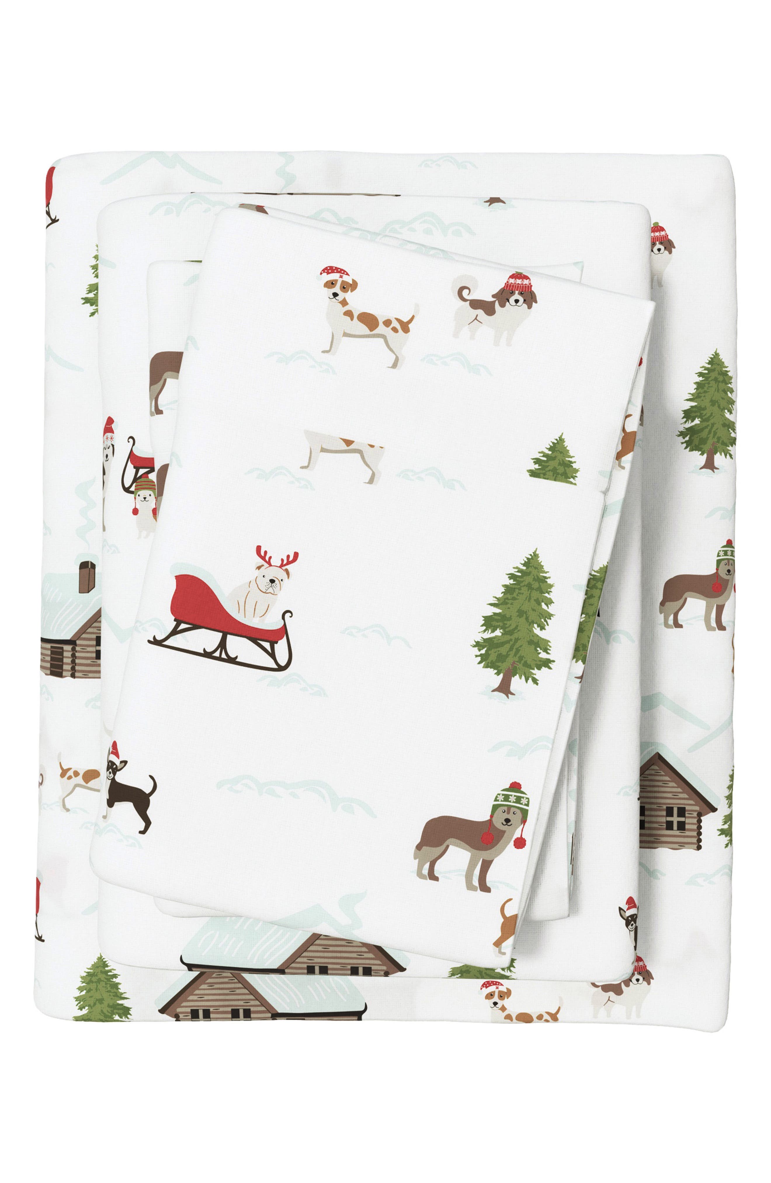 Woven & Weft Turkish Cotton Flannel Holiday Sheet Set