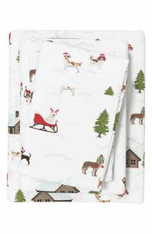 Woven & Weft Turkish Cotton Flannel Holiday Sheet Set