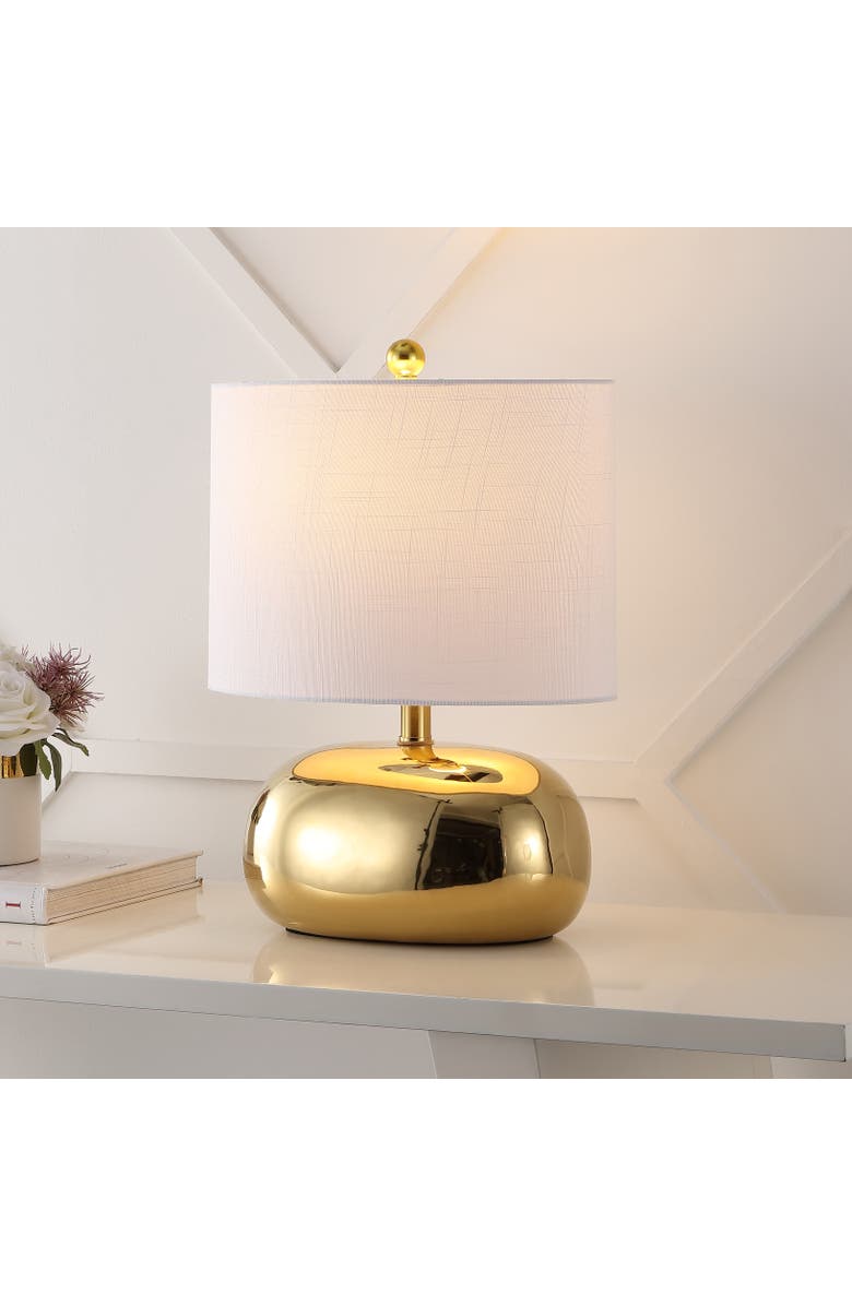 JONATHAN Y Calix Mid-Century Glam Ceramic/Iron LED Table Lamp, Alternate, color,