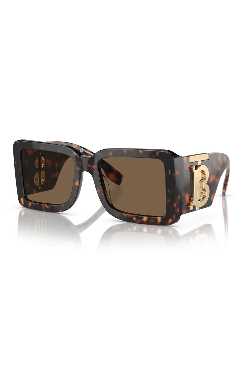 55mm Square Sunglasses, Alternate, color, 30027355 DK HAVANA