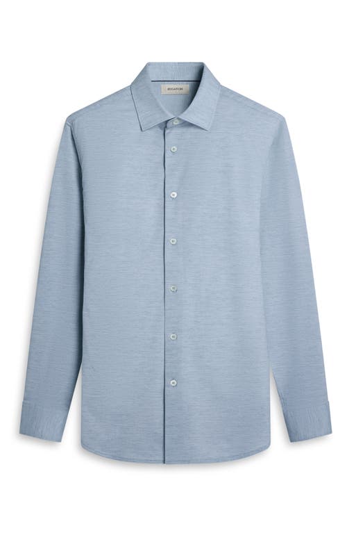 Bugatchi James Ooohcotton® Space Dye Button-up Shirt In Blue