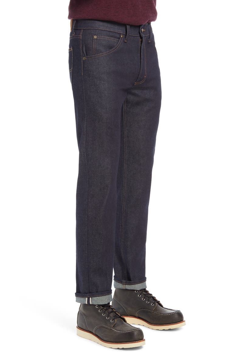 Regular Straight Leg Jeans, Alternate, color, RAW SELVEDGE