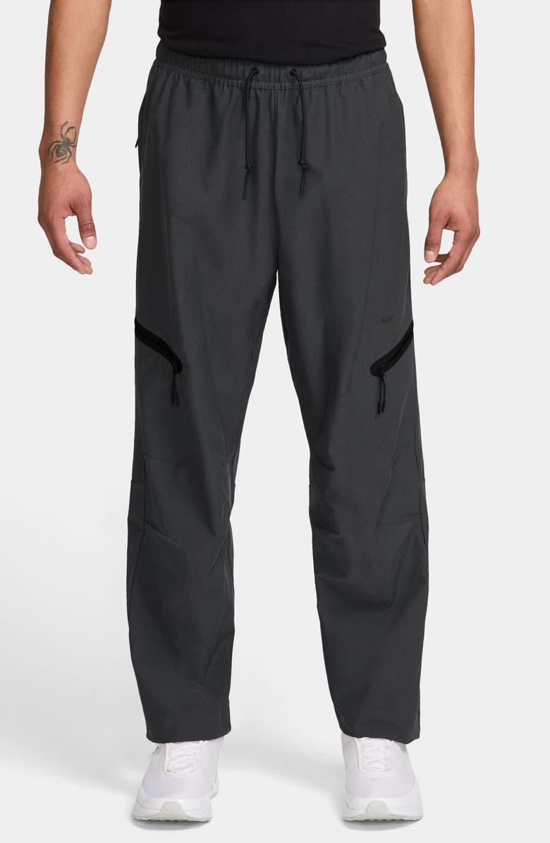 Nike Tech Open Hem Fleece Pants, Main, color, 060 Anthra/Black