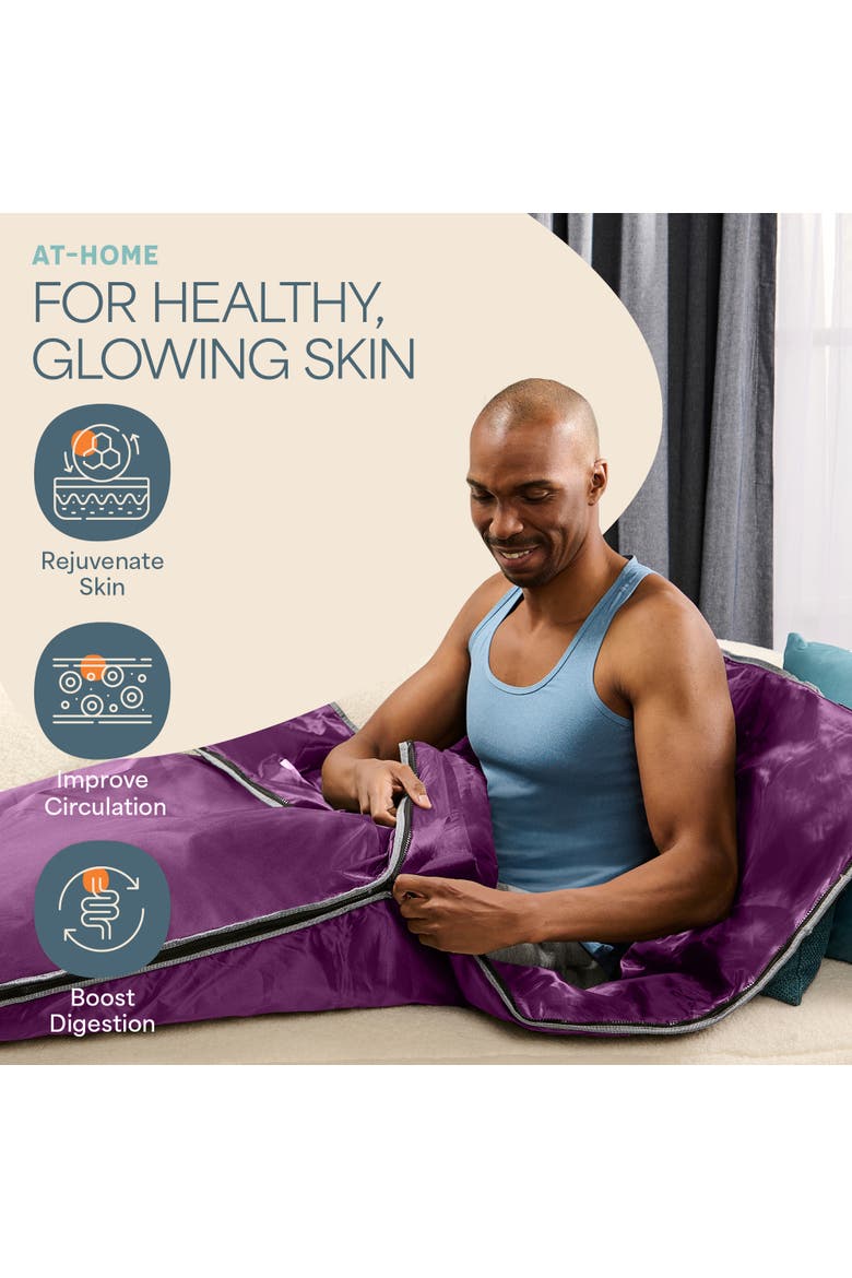 BioRemedy Infrared Sauna Blanket Portable Full Body Detox & Relaxation, Alternate, color, Regular Purple