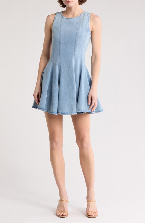 Fit & Flare Denim Dress