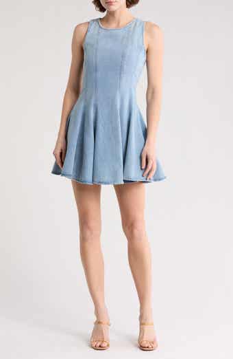 Lush Fit & Flare Denim Dress