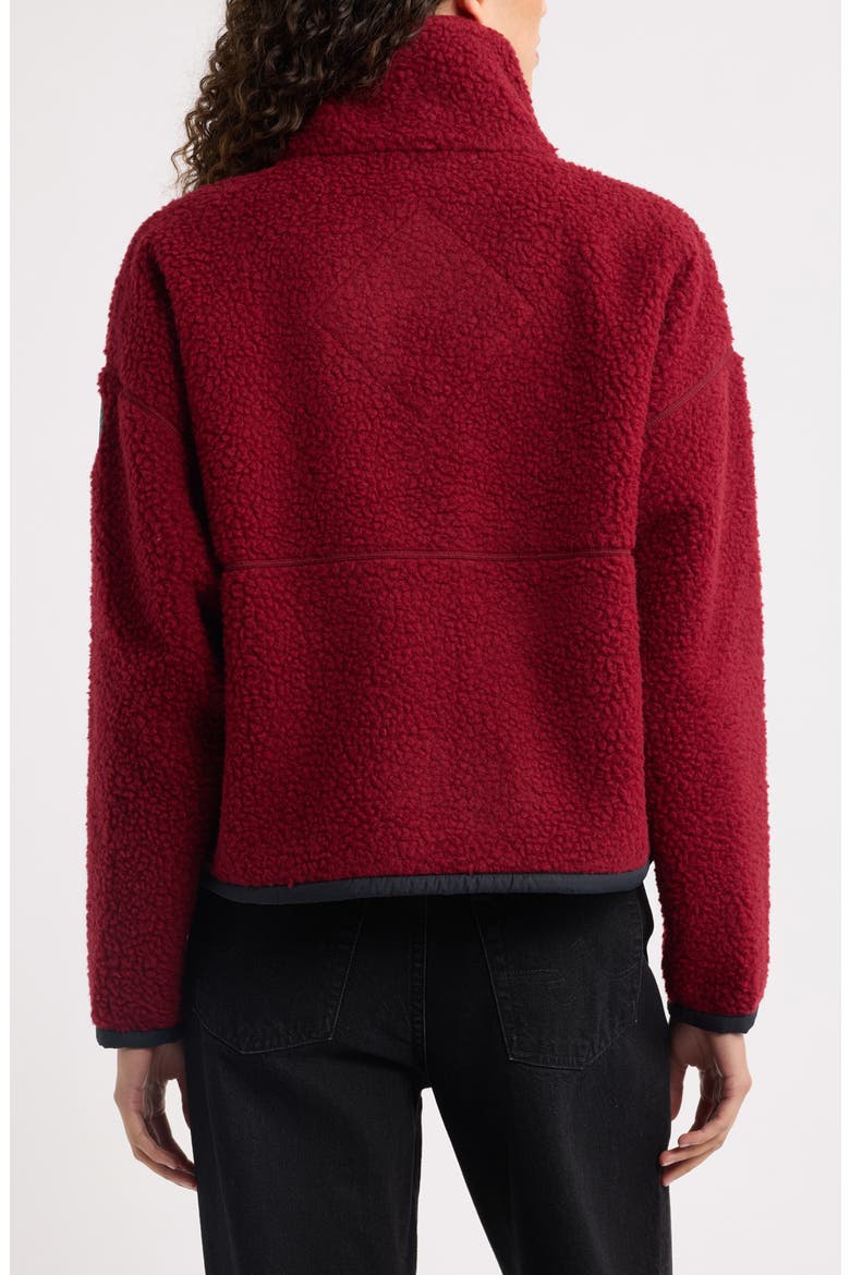 Simcoe Fleece Zip-Up Jacket, Alternate, color, BURNT VERMILLION