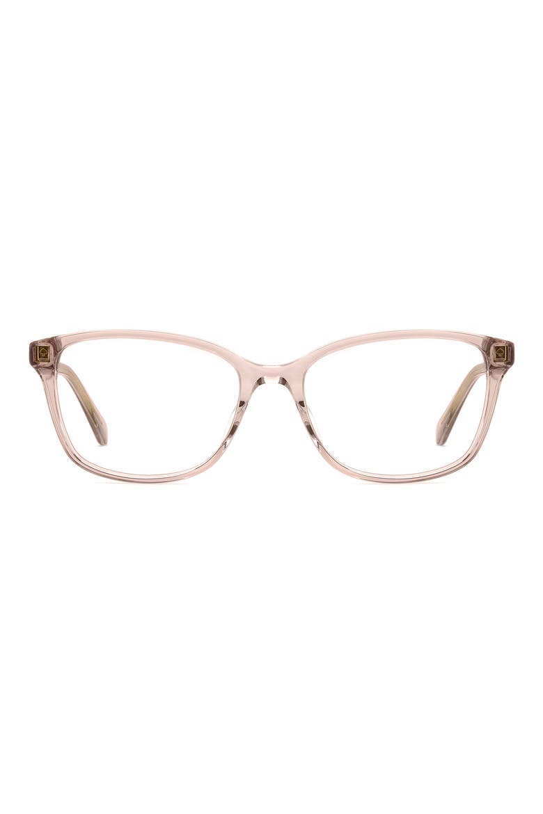 reilly 55mm rectangular reading glasses, Main, color, PINK