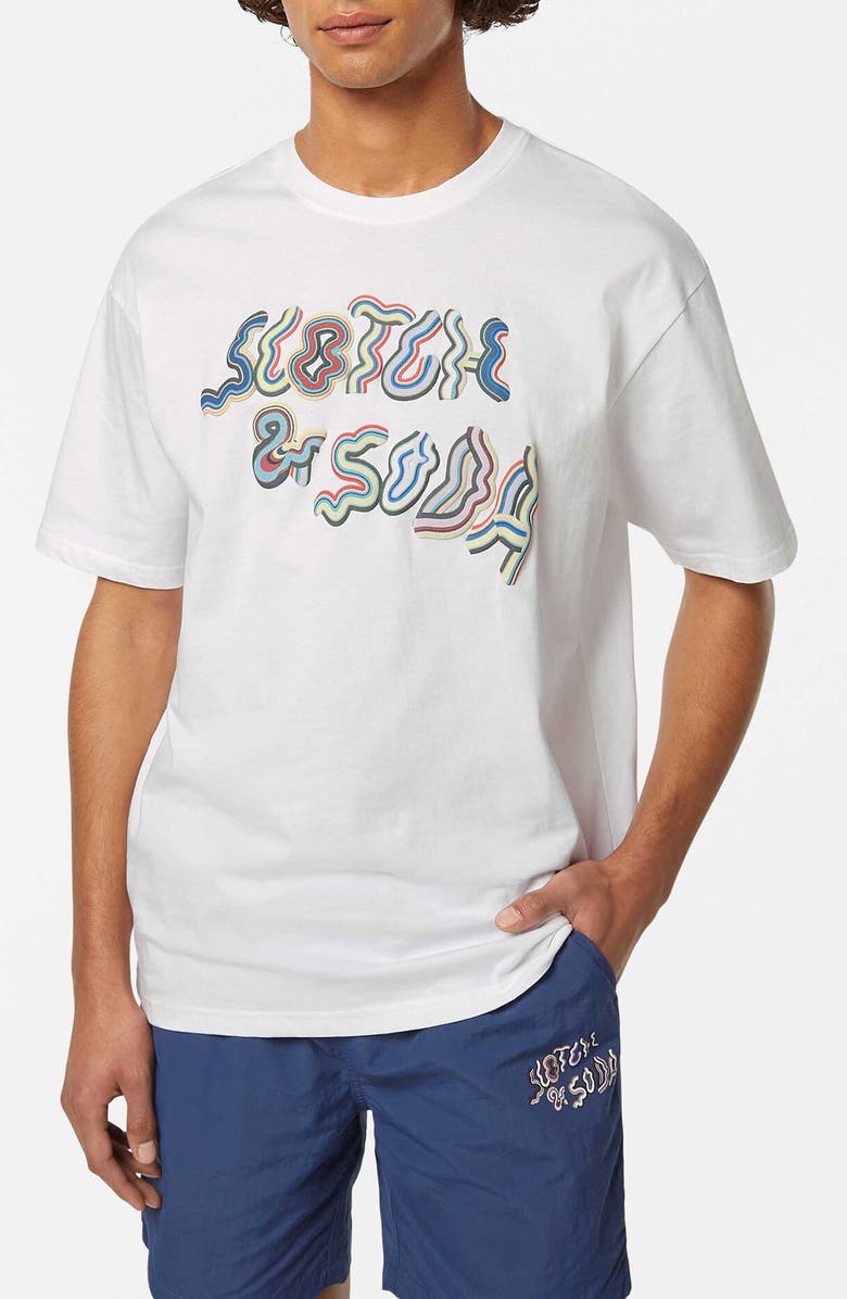Scotch & Soda Relaxed Fit Cotton T-Shirt, Main, color, White