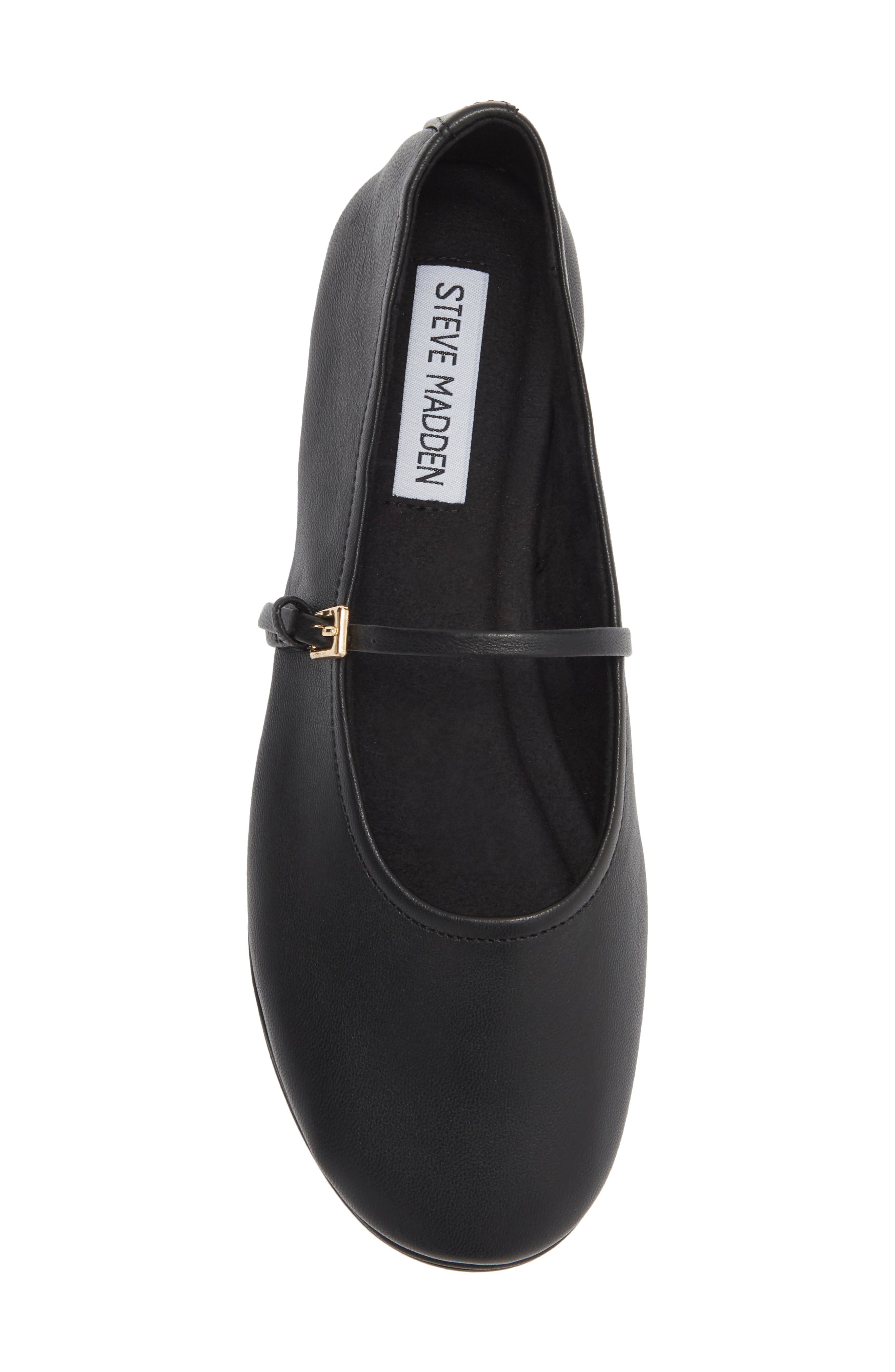 Magda Leather Mary Jane Flat, Alternate, color, BLACK LEATHER