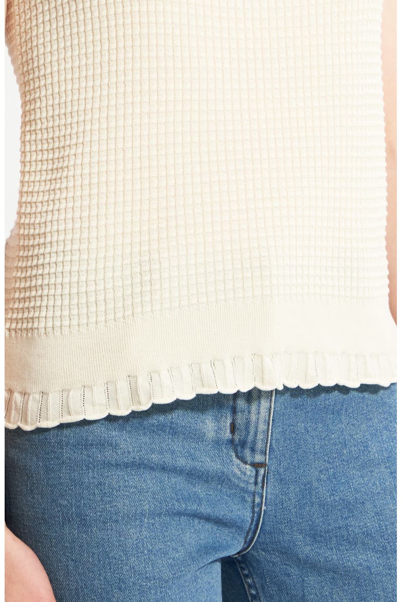 Brist Lace Trim Cotton Blend Tank Top, Alternate, color, IVORY