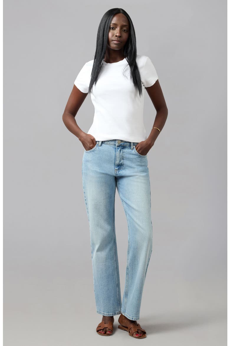 Denver High Rise Straight Jeans, Alternate, color, WHIMSY BLUE