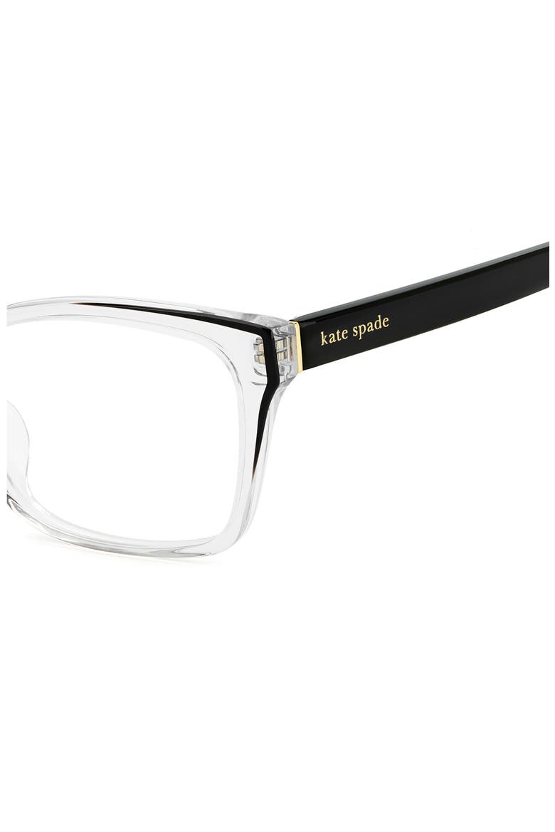 demi 53mm rectangular reading glasses, Alternate, color, CRYSTAL GREY
