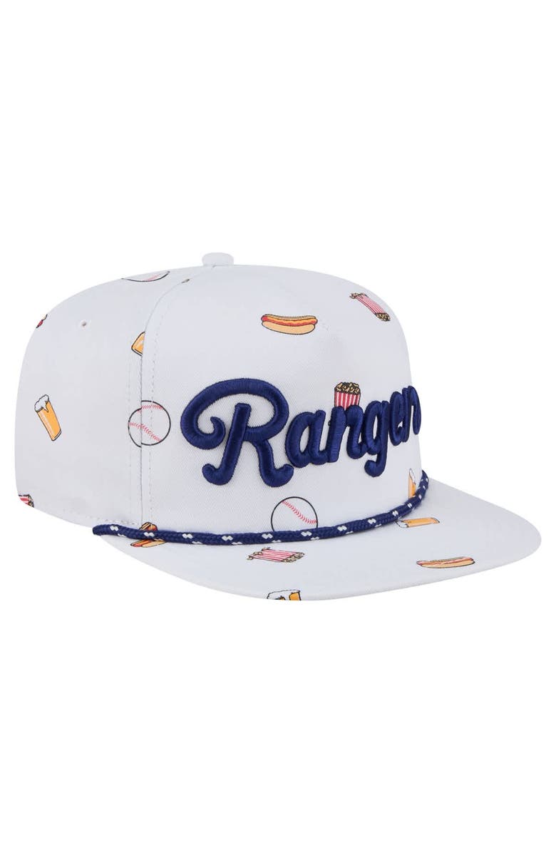 New Era Men's New Era White Texas Rangers Team Cheer Rope 19TWENTY Adjustable Hat, Alternate, color, White