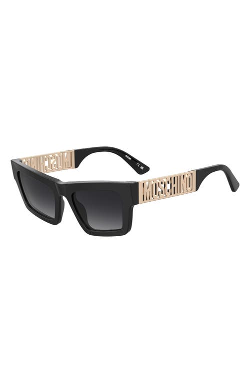 Moschino 53mm Rectangular Sunglasses In 0807-9o