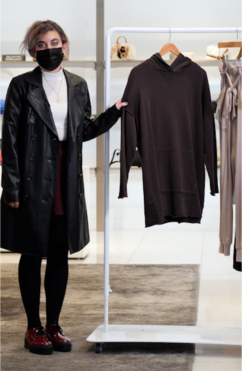 Hooded Organic Cotton Tunic Sweatshirt, sales video thumbnail