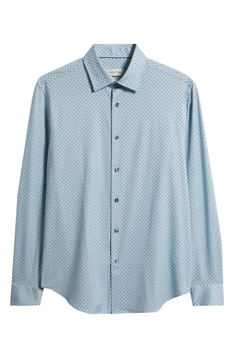James OoohCotton® Geo Print Button-Up Shirt