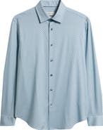 Bugatchi James OoohCotton® Geo Print Button-Up Shirt