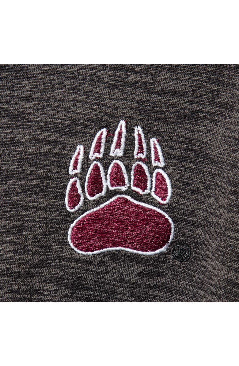 COLOSSEUM Men's Colosseum Heathered Black Montana Grizzlies Down Swing Raglan Polo, Alternate, color, Heather Black