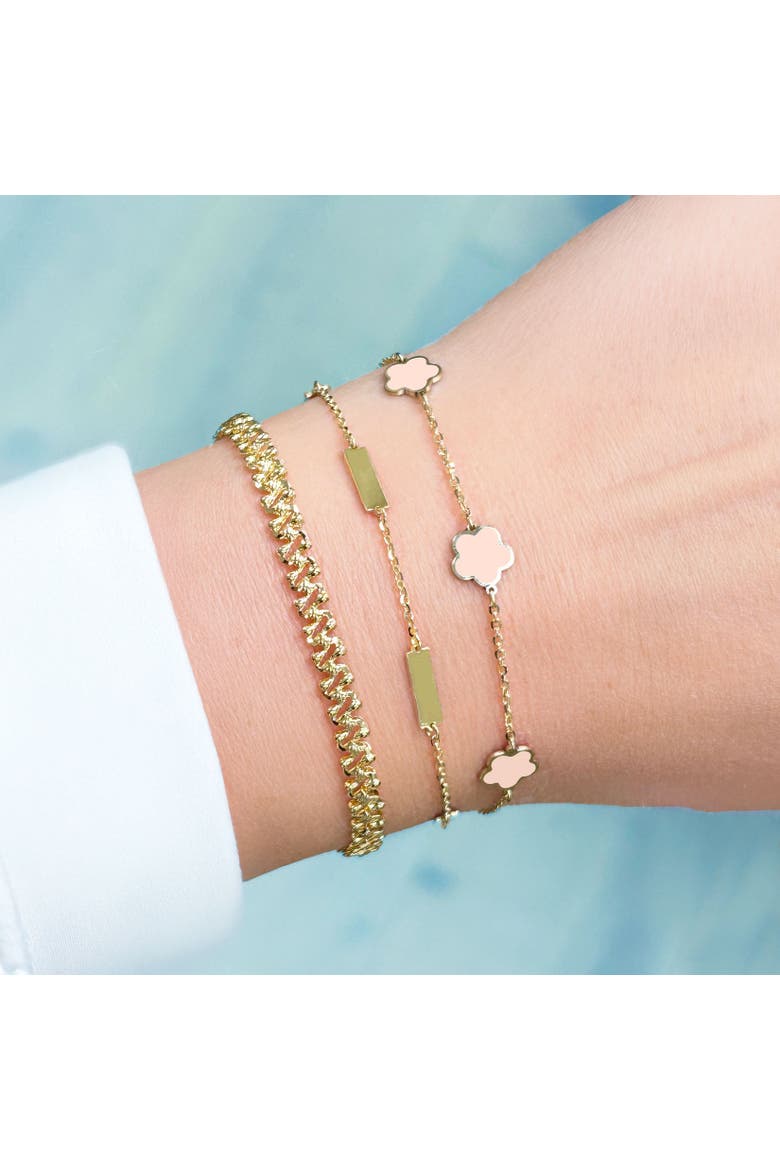 Pink Pearl Flower Bracelet, Alternate, color, Pink Pearl