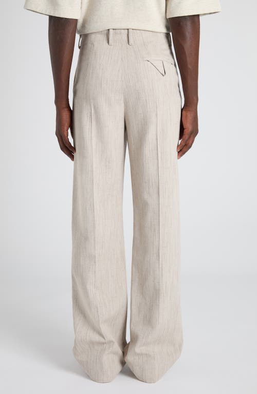 Bottega Veneta Textured Viscose Trousers In Gray