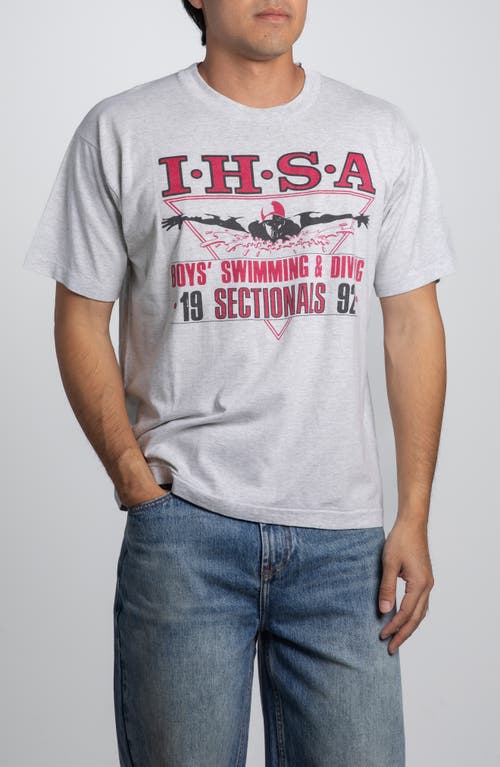 Elwood Vintage Ihsa Swim Tee In Gray