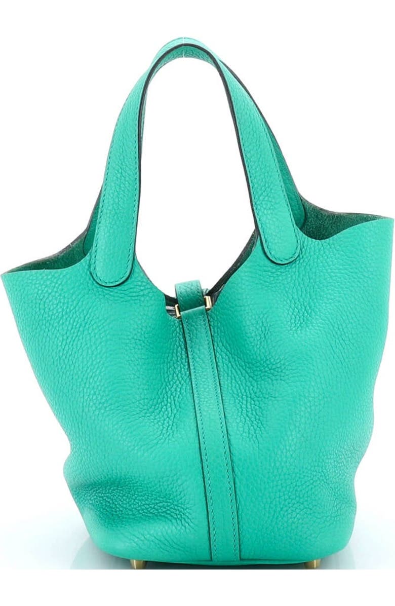 Pre-Owned Hermes Picotin Lock Bag Clemence PM, Alternate, color, Vert Jade