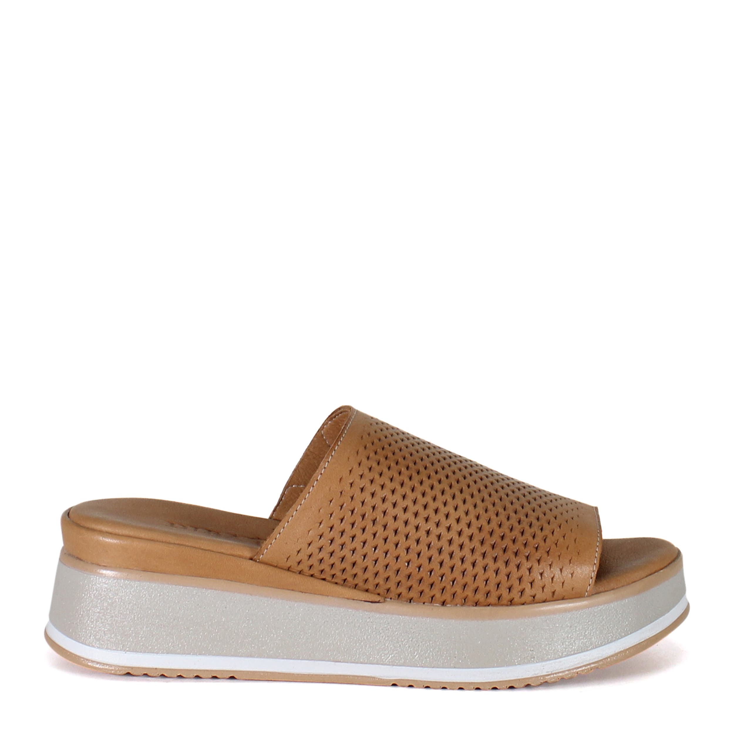 Diba True PA CIFIC Leather Platform Slip-On Sandal, Alternate, color, Coconut