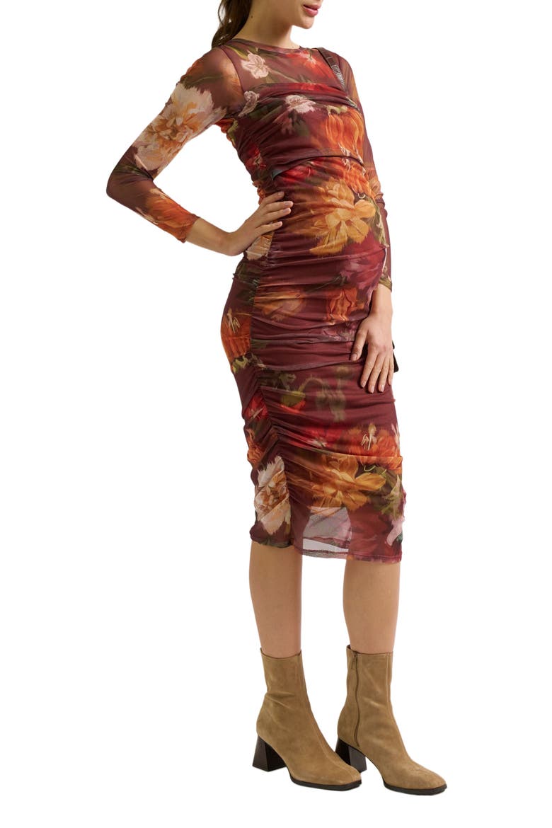 Vanessa Maternity & Nursing Dress, Alternate, color, Multicolor