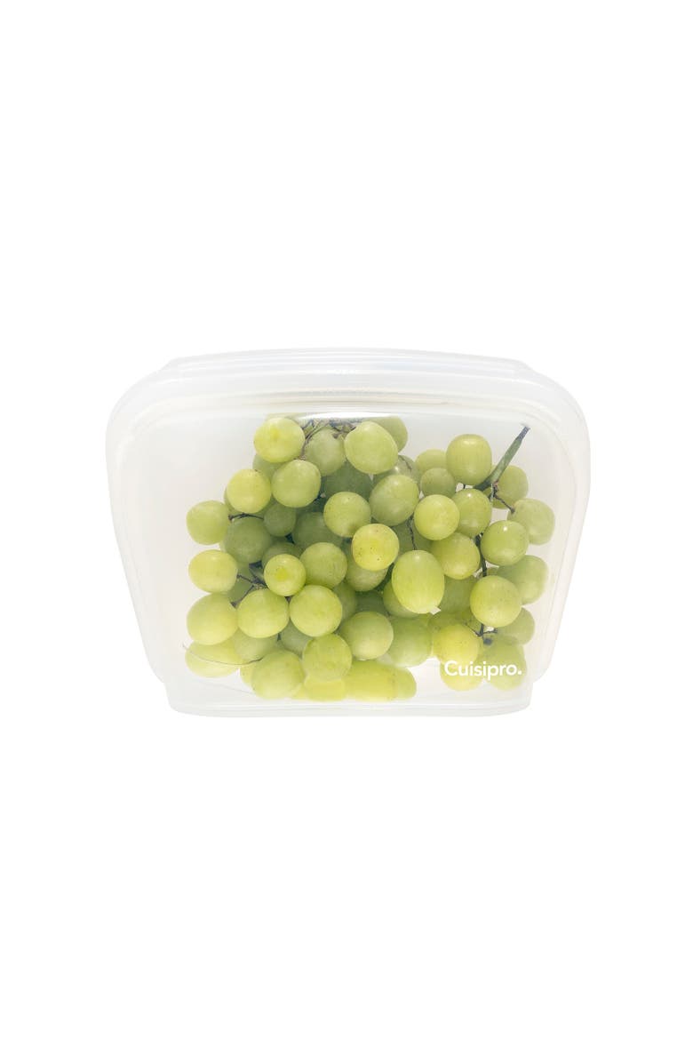Pack-It Silicone Reusable Stand Up Storage Bag, 1300ml/44 oz, Alternate, color, Clear