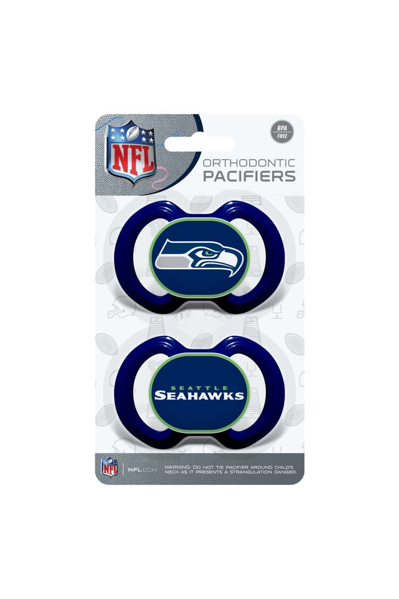 Seattle Seahawks Pacifier 2-Pack, Alternate, color, Multicolor