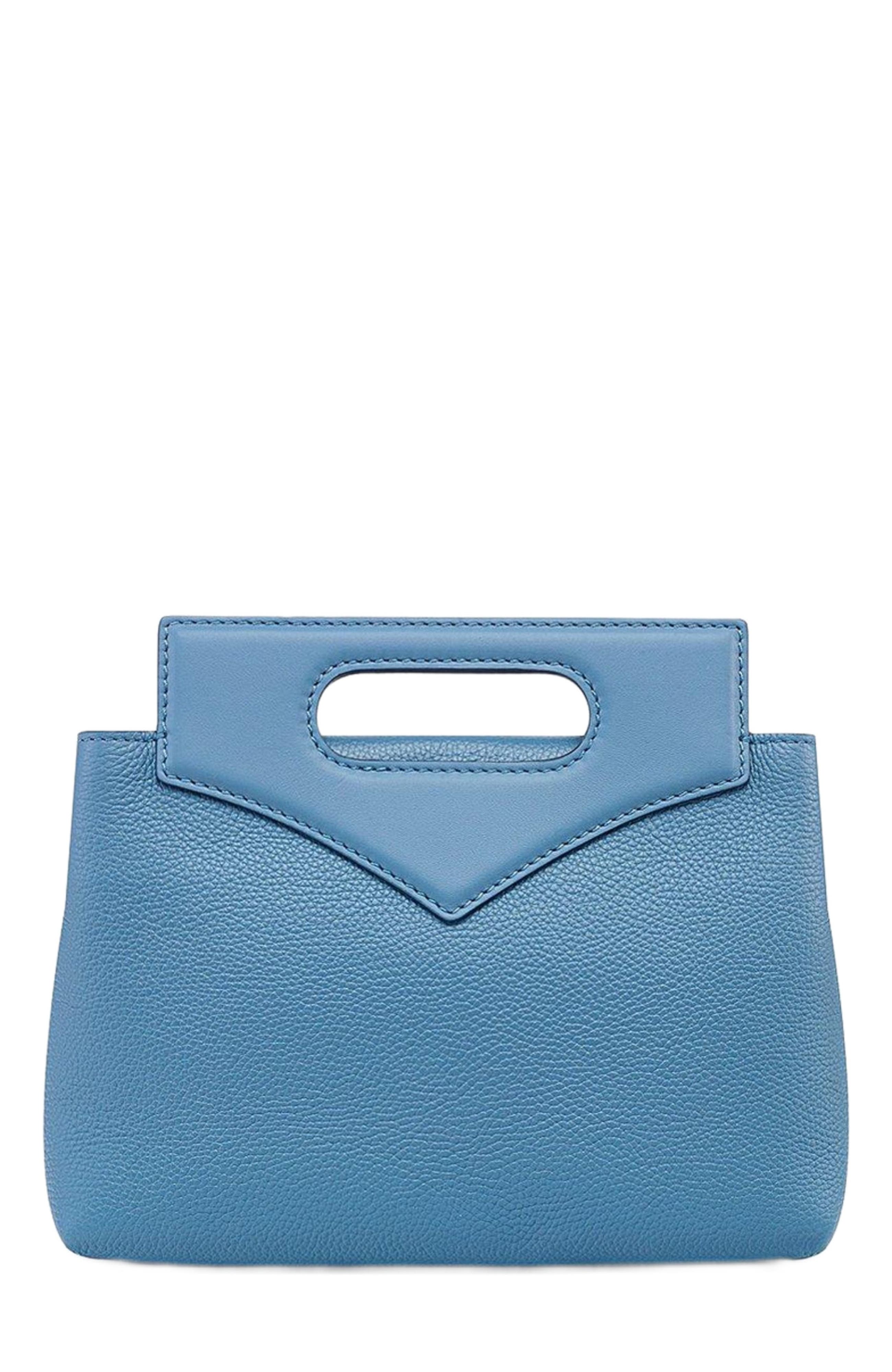 MCM Soft Diamond Tote in Embossed Leather, Alternate, color, Blue Heaven