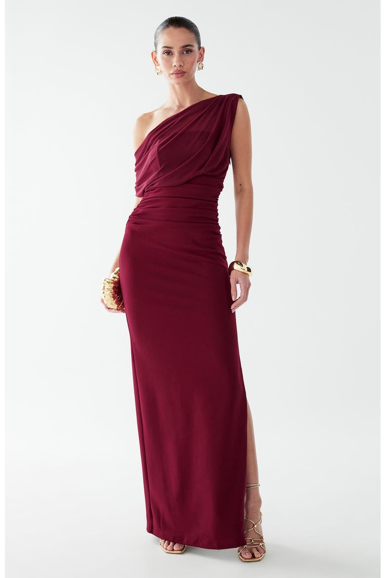 Frea Maxi Dress, Alternate, color, Burgundy