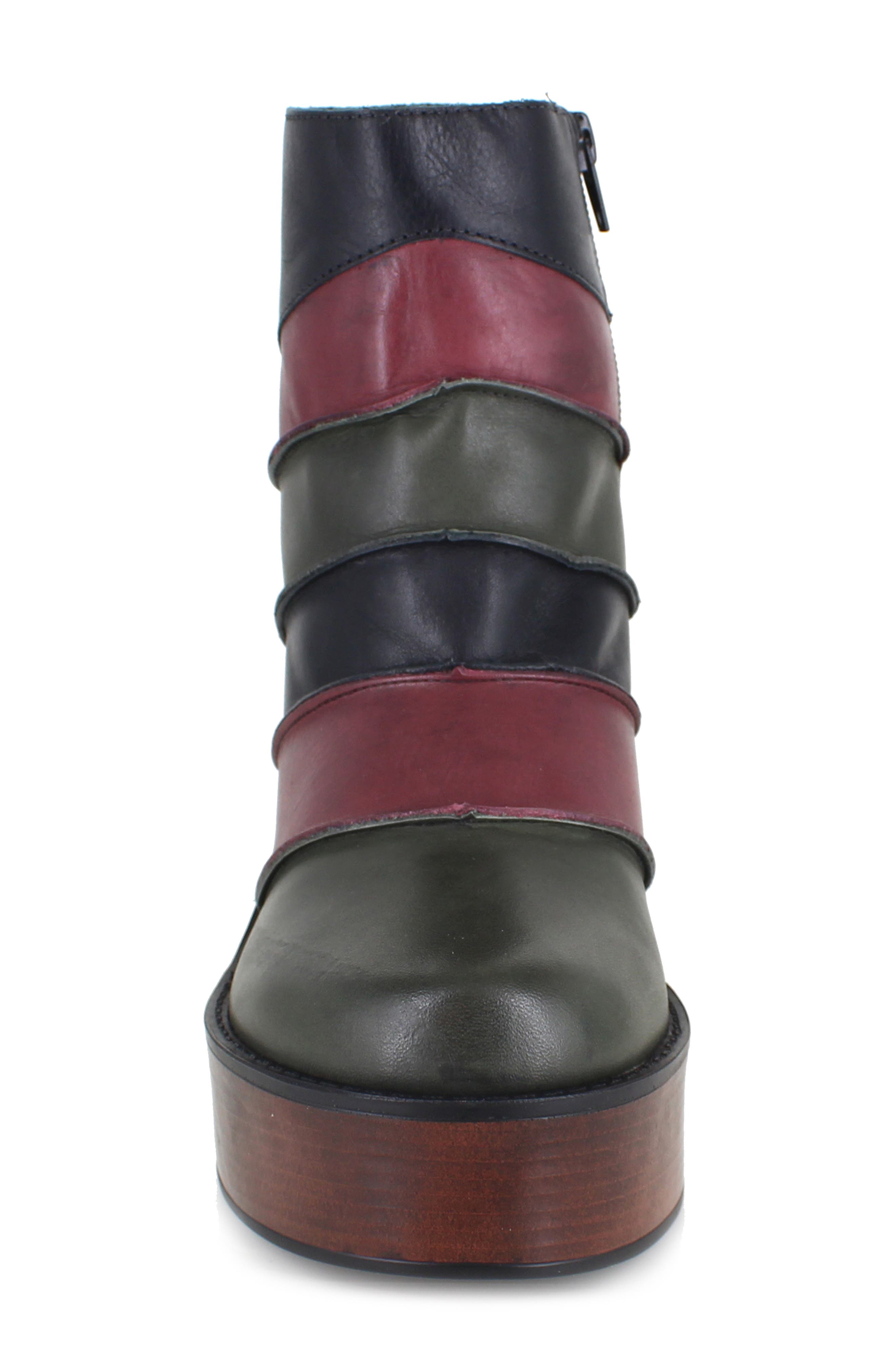 ZIGI Noa Platform Bootie, Alternate, color, Black/ Red