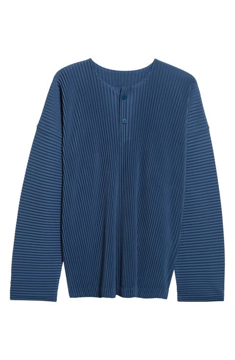 Monthly Colors September Pleated Henley