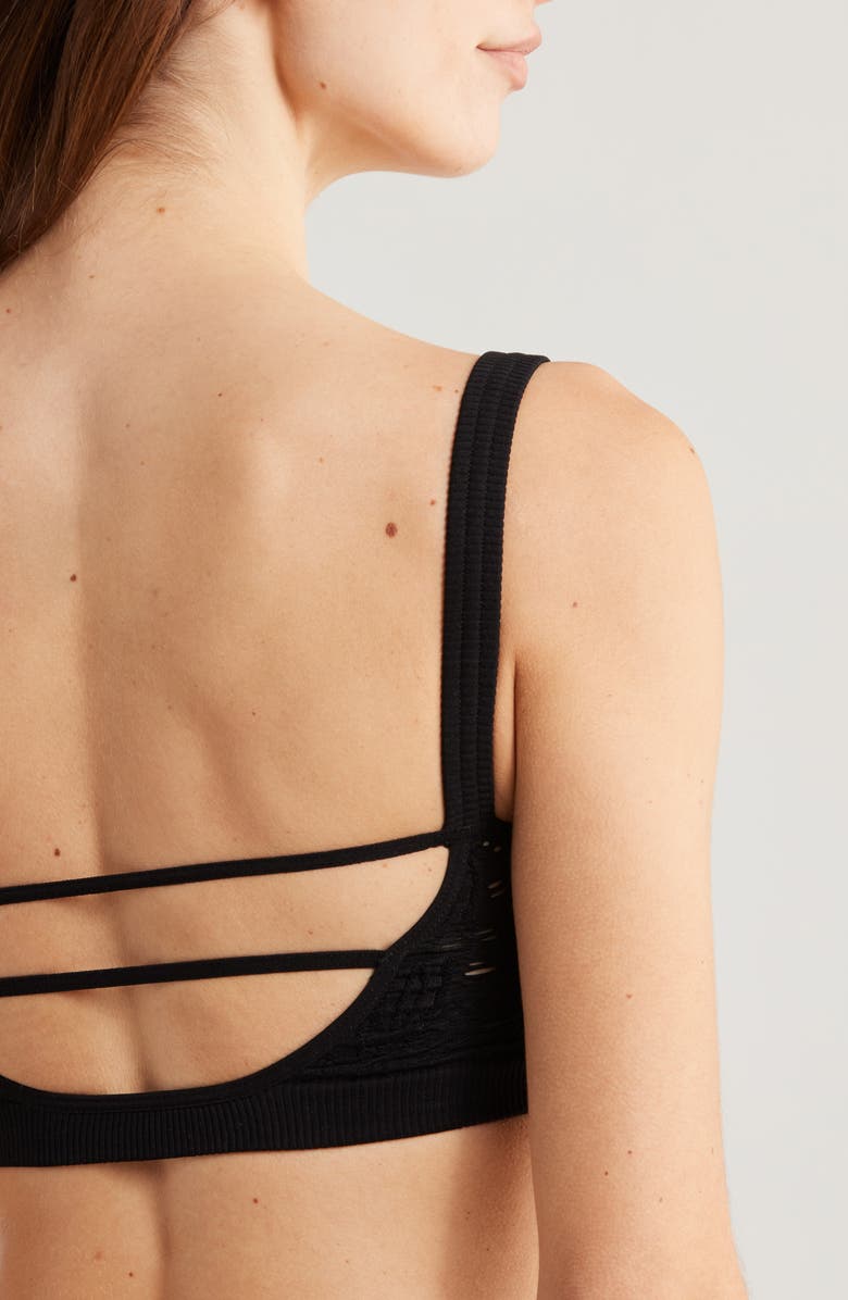 Free People FP Movement Hrun Floral Lace Bandeau Bra, Alternate, color, 