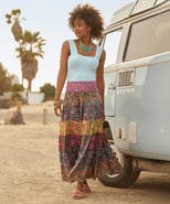 Joe Browns Smocked Waist Maxi Skirt