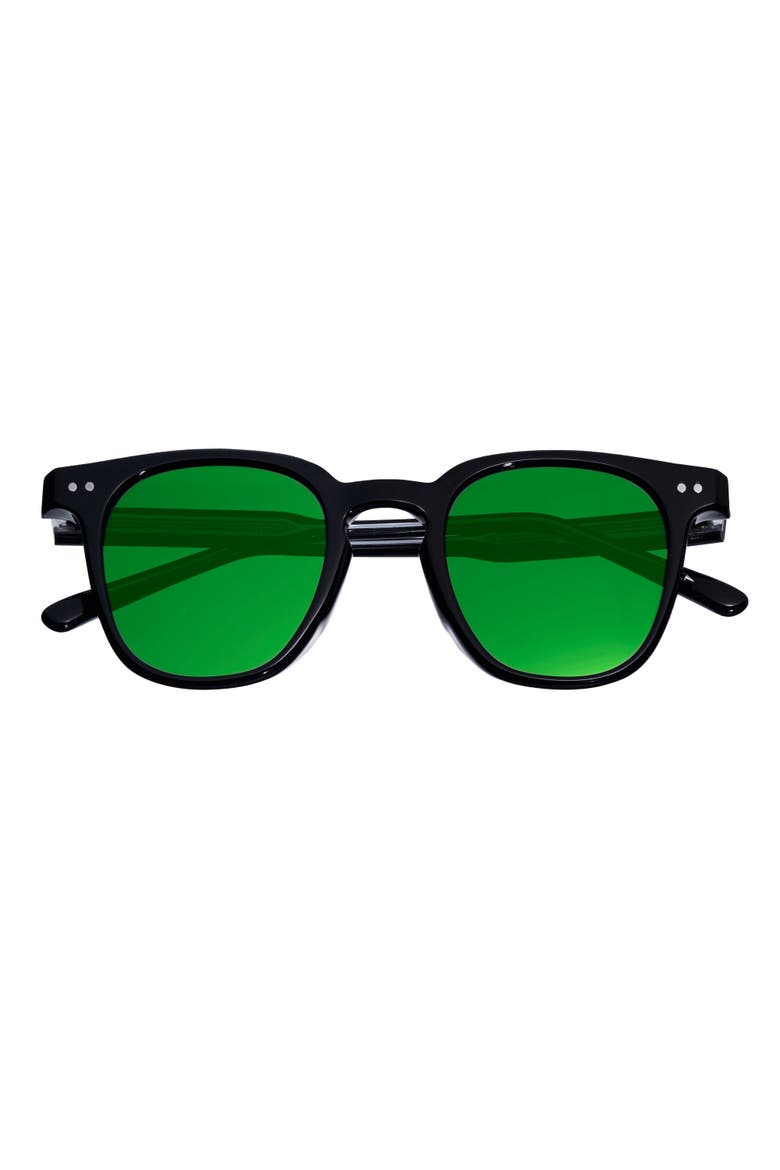Alexander Polarized Sunglasses, Alternate, color, Black/Green