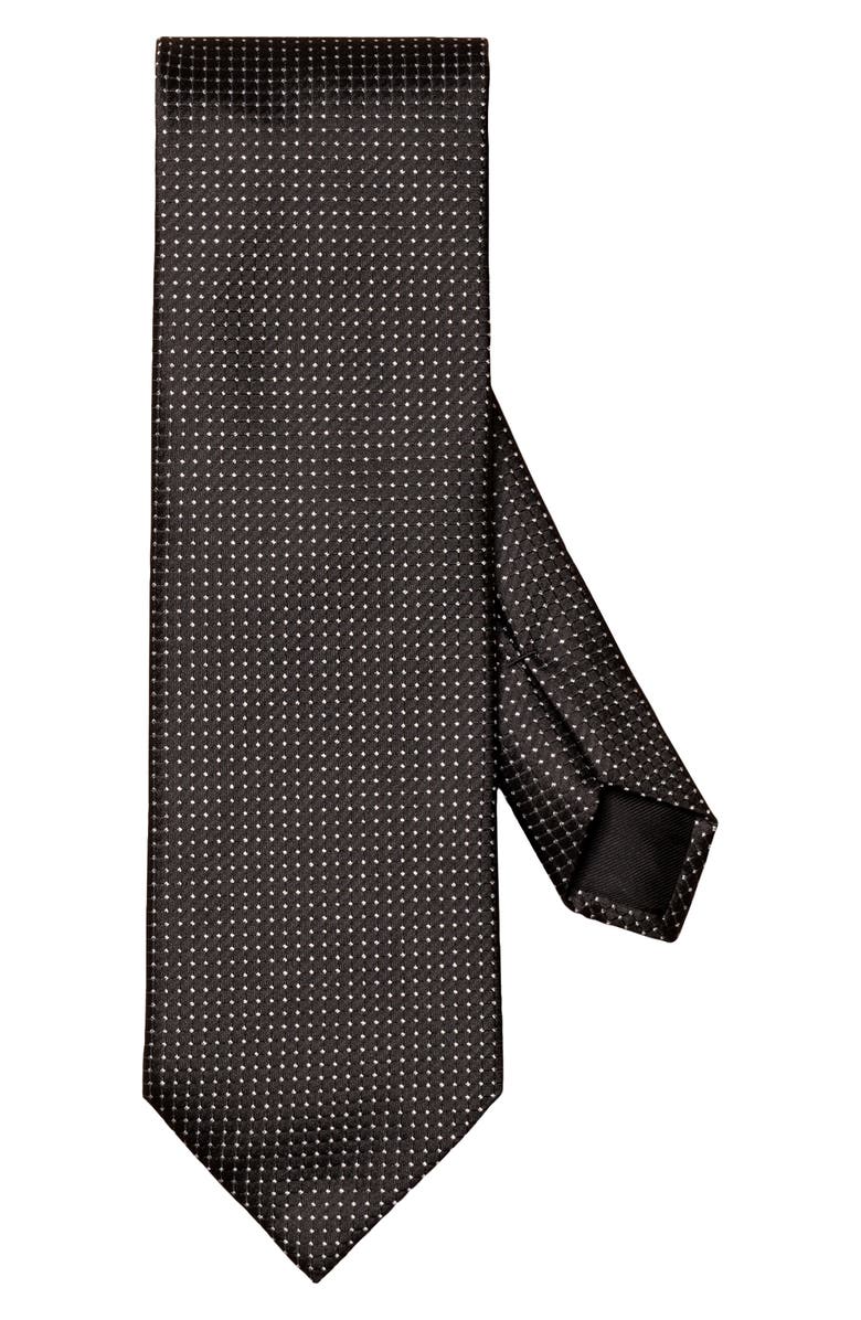 Eton Pin Dot Silk Blend Tie, Main, color, 