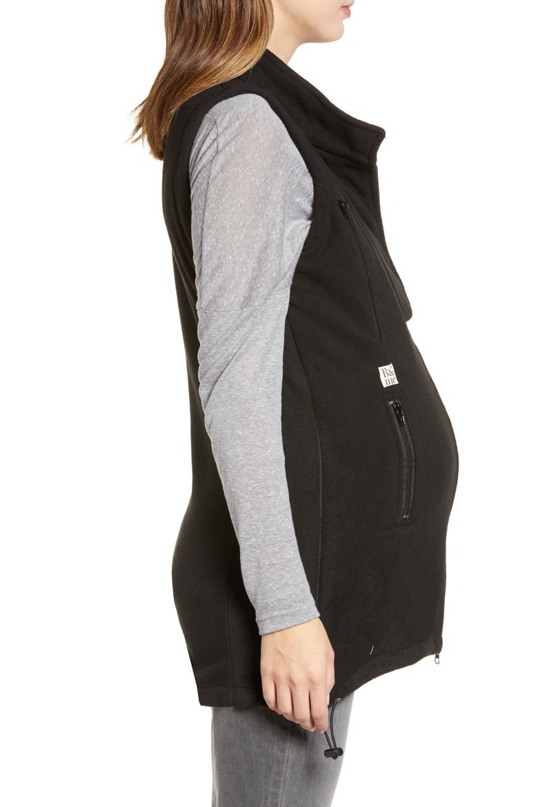Booker Maternity Vest, Alternate, color, BLACK